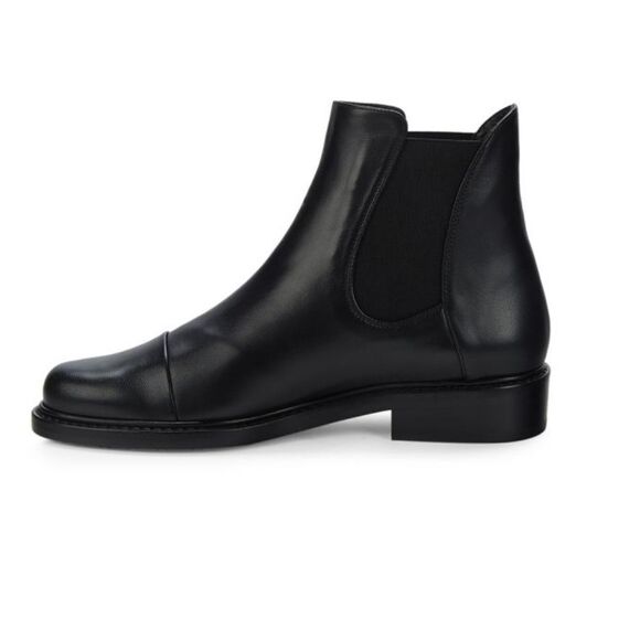 Stuart Weitzman Women's Gobi Chelsea Booties in Black Leather Size 10.5 - Picture 2 of 5